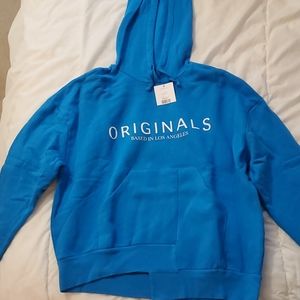 Bright blue baggy hoodie!